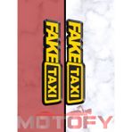 Fake Taxı Tasarımlı Ön Maşa 3D Kabartmalı 2'Li Damla Sticker 9X2 Cm