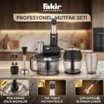 Fakir 1000W Turbo Fonksiyonlu Buz Kırıcı Özellikli Speed Quadro Mutfak Robotu & Blender - Gümüş