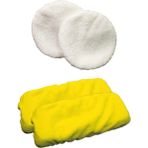 Fakir 2 Adet Beyaz + 2 Adet Sarı Yedek Buharlı Temizleyici Paspas Bezi Atmos ve Pocket Için Uyumlu