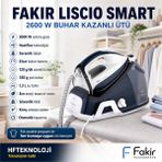Fakir 2600 W Seramik Taban Yapısı, 8 Bar Buhar Basıncı ,lıscıo Smart Buhar Kazanlı Ütü - Beyaz