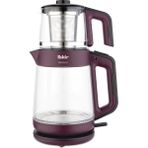 Fakir Bestea 1900 W Cam Çay Makinesi Mor Siyah 1 Lt Demlik Kapasitesi ile Şık Tasarım