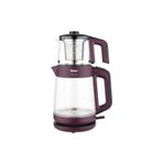 Fakir Bestea Violet Siyah Cam Demlikli 2L Çay Makinesi 1900W Otomatik Kapanma