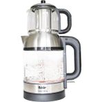 Fakir Ceremony 1800 W Gri Cam 2in 1 Çay Makinesi 0,5 L Kapasite ile Sıcak Tutma Özelliği