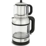 Fakir Ceremony Çay Makinesi 1800W Paslanmaz Çelik Demlik ve Su Isıtıcı Yüksek Kapasiteli - Beyaz