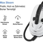 Fakir Max Steam 1500 W Beyaz Buharlı Temizleyici Çok Amaçlı Aksesuarlarla Yüksek Performans