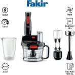 Fakir Mr Chef Quadro 1000W 5 Fonksiyonlu Blender Seti Paslanmaz Çelik Bıçak Doğrayıcı Rendeleme Dilimleme Siyah
