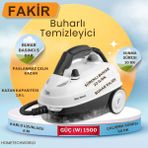 Fakır Özel Cam Temizleme Aparatı ile Buharlı Temizleyici - Beyaz