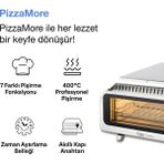 Fakir Pizzamore Gri Metal Pizza Fırını 1-5 lt Hacim ile 7 Farklı Pişirme Fonksiyonu Sunar