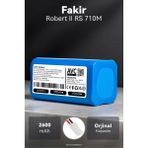 Fakir Robert Iı Rs 710 M 2600MAH Robot Süpürge Bataryası - Uzun Ömürlü Hücre, Gelişmiş Güvenlik - 2600mAh Kapasite