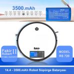 Fakir Robert Rs 720 3500MAH 14.4V Uyumlu Robot Süpürge Pili Li-Ion Batarya