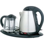 Fakir Teapot Vario 2200 W 1.2 lt Demleme 1.7 lt Su Isıtma Kapasiteli Çay Makinesi Siyah/Gümüş