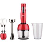 Fakir Tost Makinesi 1150 W Izgara Özellikli Granit Plakalı Kırmızı Rouge Seri Avantajlı Set