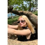 Falan Eyewear Dımpıl Şeffaf Siyah Kadın Rave Güneş Gözlüğü