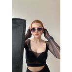 Falan Eyewear Jasmin Krem Kadın Cat-Eye Güneş Gözlüğü