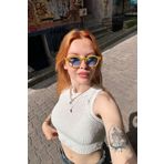 Falan Eyewear Mondo Sarı Mavi Kadın Güneş Gözlüğü
