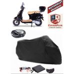 Falcon Cooper 50 Efı Branda Siyah Arka Çanta Uyumlu(Topcase) Motosiket Brandası Motor Örtüsü Çadır Su Geçirmez Motosiklet Kılıfı Motor Brandası,lastikli,taşıma Torbalı