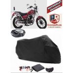 Falcon Crown 150 Branda Siyah Arka Çanta Uyumlu(Topcase) Motosiket Brandası Motor Örtüsü Çadır Su Geçirmez Motosiklet Kılıfı Motor Brandası,lastikli,taşıma Torbalı