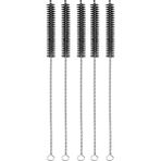 Falconetti 5 Adet Siyah 8 mm Metal Pipo Pipet Boru Temizlik Fırçası Düz Saplı Dayanıklı Kullanım RD52