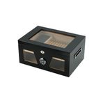 Falconetti RC21 Siyah 2 Katlı Camlı Humidor Puro Kutusu