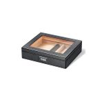 Falconetti RC38 Karbon Fiber Siyah Camlı Kısa Humidor Puro Kutusu