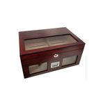 Falconetti RC59KR Bordo 2 Katlı Camlı Dijital Humidor Puro Kutusu