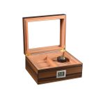 Falconetti RD05X Kahverengi 2 Katlı Camlı Dijital Humidor Puro Kutusu