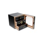 Falconetti RD10 Çekmeceli 3 Katlı Siyah Sedir Humidor Puro Kutusu
