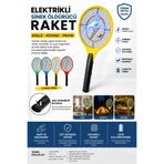 FALEYSA Elektrikli Sinek Öldürücü Raket Şarjlı 3000V Güçlü Sivrisinek Kovucu USB Şarjlı