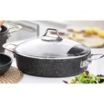 Falez Black Line 26 Cm Granit Döküm Karnıyarık Tenceresi Siyah