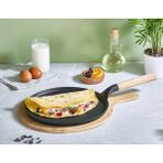 Falez Black Line Döküm Krep Tava 28 cm - Siyah