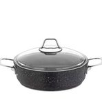 Falez Black Line Granit Döküm 22 cm Kısa Karnıyarık Tencere