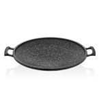 Falez Blackplus 34 Cm Granit Döküm Kavurma Gözleme Tavası Siyah