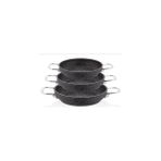 Falez Casa Milano Black Line 18-20-22 cm Kapaksız Sahan Seti