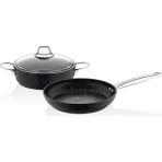 Falez Casa Milano Blackline 22 cm Karnıyarık Tava 3 Parça Set