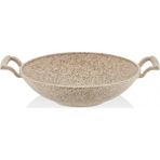 Falez Creamy Granitec 30 cm Kavurma Tavası - Krem