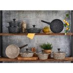 Falez Creamy Granitec Krem 7 Parça Granit Tencere Seti