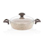 Falez Creamy Karnıyarık Granit Tencere 24 Cm Model : Cre 3007 Krem