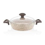 Falez Creamy Karnıyarık Granit Tencere 30 Cm Model : Cre 3015 Krem