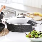 Falez FALEZ.00244 Blackline 24 cm Döküm Gövde Granit Pilav Tenceresi