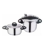 Falez TWC-1001 Twist Cook 4+7 lt Siyah Gri Düdüklü Tencere Seti