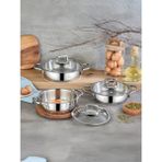 Falez VNT-1038 Vento Celık 6 Prc Sahan Set - Gri