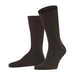 FALKE Erkek Çorabı AirPort SO, 1er Pack Braun (Dark Brown Melange) 47/48 EU