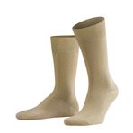 Falke Swing erkek çorabı, 2'li paket, pamuk karışımı, 2 çift, çeşitli Renkler, 39 – 50 beden – cilt dostu, dayanıklı, rahat görünüm için ideal Bej 43-46