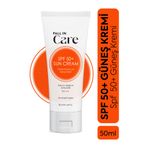 FALL IN CARE Güneş Kremi, SPF50+ Yüksek Korumalı UVA/UVB Yoğun Leke Karşıtı Güneş Kremi, 50 ml