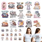 Falueqg Dtf Transferleri Basmaya Hazır - 20 Adet Komik Kedi Ütü Üzerine Transferler, Kedi Severler Ütülü Çıkartmalar Yamalar, Sevimli Yavru Kedi Isı Transferi Vinil Çıkartmalar Giyim Yastıkları Çanta