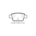 Fam Fiat Linea 12/17 Arka Fren Balatası 1,4 (KABLOSUZ)(DİSK)(95X43X15.5)(BRAMAX)