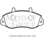 Fam Opel Movano 99/03 Ön Fren Balatası 1,9/2,2/2,5/2,8 (Disk)(138,8X66X17) (Fmk)