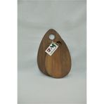 fam wood art Damla Model 2'li Kesme Sunum Doğrama Tahtası, Servis Tabağı %100 Çam Ağacı