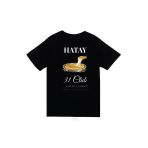 Fame-Stoned Hatay - 31 - Künefe - Mozaik - Şehir Baskılı Unisex %100 Pamuk Siyah T-Shirt