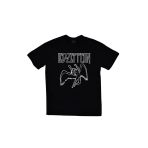 fame-stoned Led Zeppelin Baskılı Unisex %100 Pamuk Siyah T-shirt